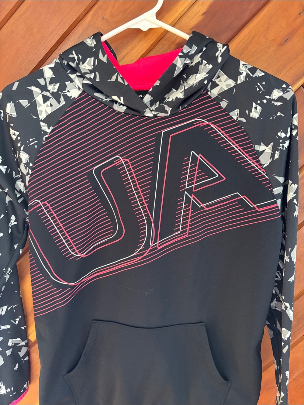 Under Armour Black & Pink Graphic UA Pullover Hoodie